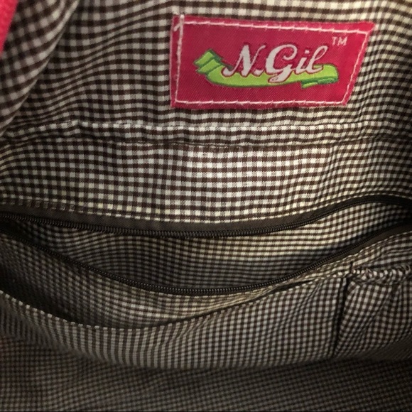 N. Gil  Owl Tote Bag Overnight Weekender Zip Top - Picture 7 of 9